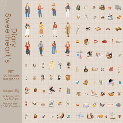 [2603-037] Original Sweet Diary Large Sticker Pack