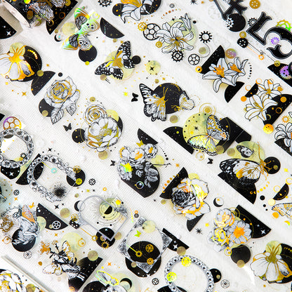 [2603-076] PET Gold Foil Collage Tape 6 Styles
