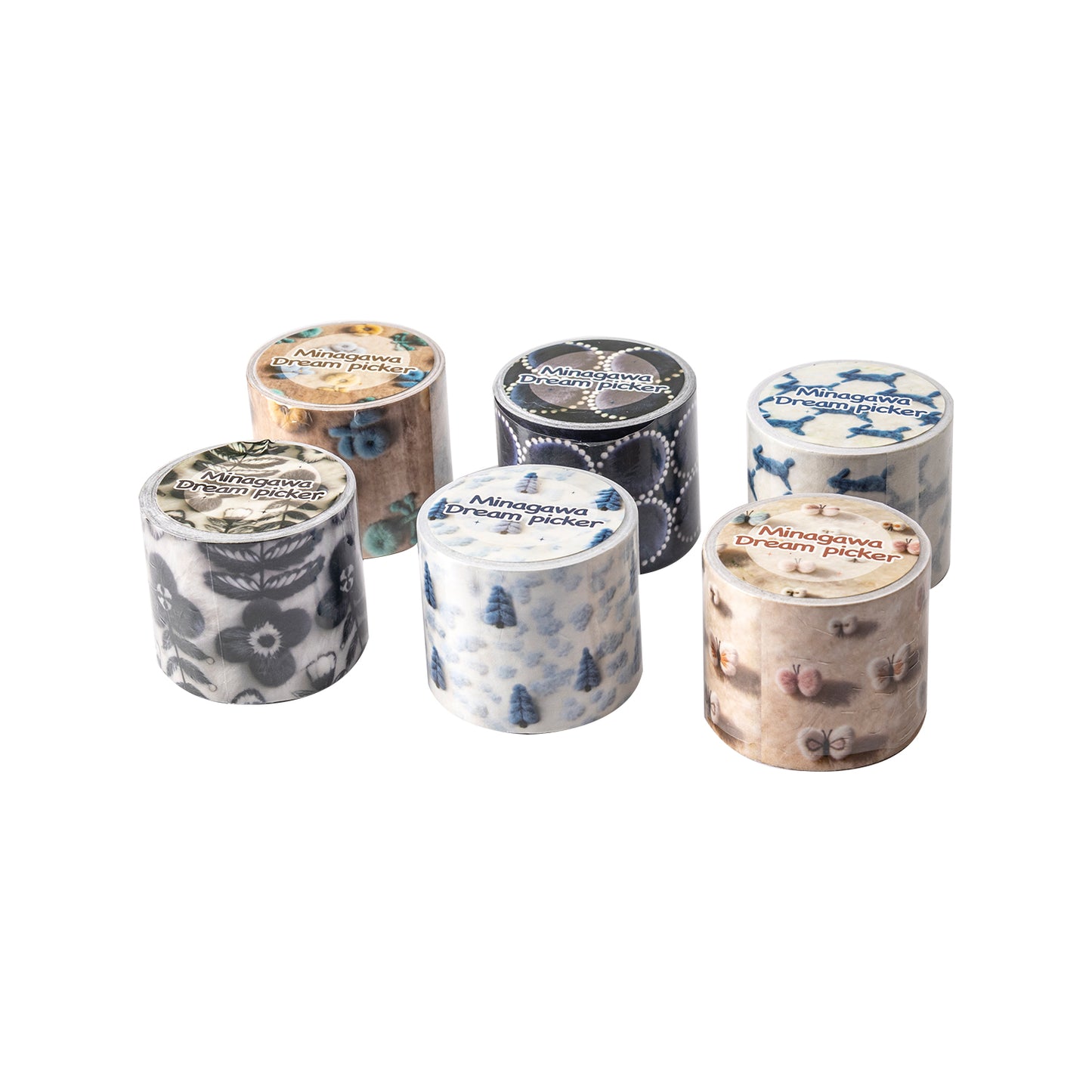 [2603-034] Plush Theme Seamless Washi Tape 6 Styles