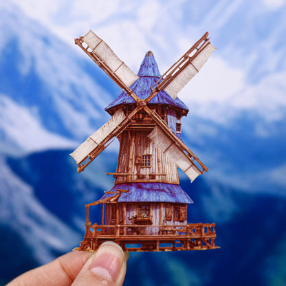 [2603-013] Vintage Countryside Windmill Stickers 6 Styles
