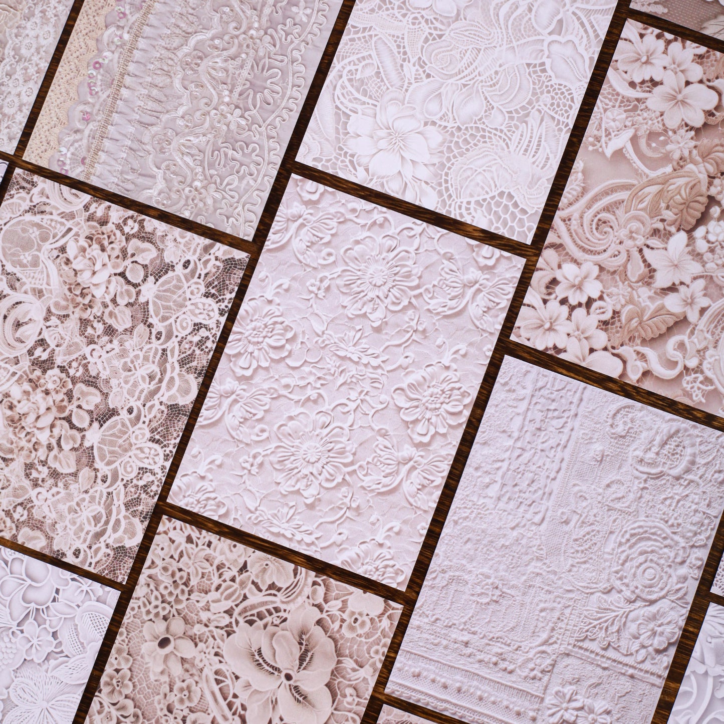 [2601-213] Vintage Lace Embossed Journal Paper Set