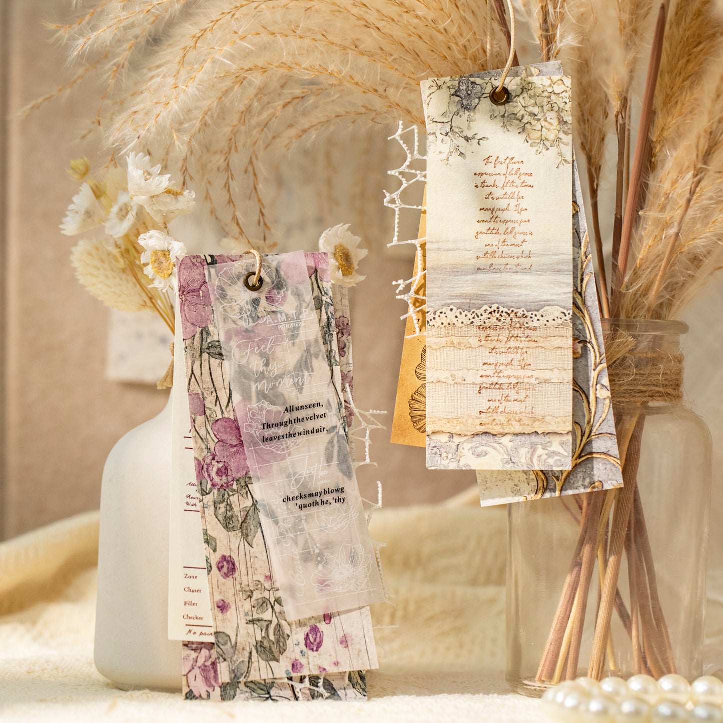 [2603-044] Floral Background Ephemera Book 6 Styles