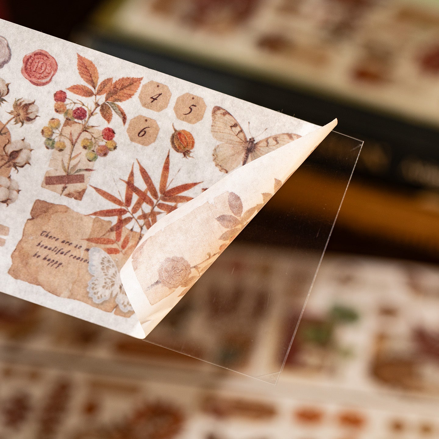 [2603-146] Forest Vintage Scrapbook Paper Stickers 4 Styles