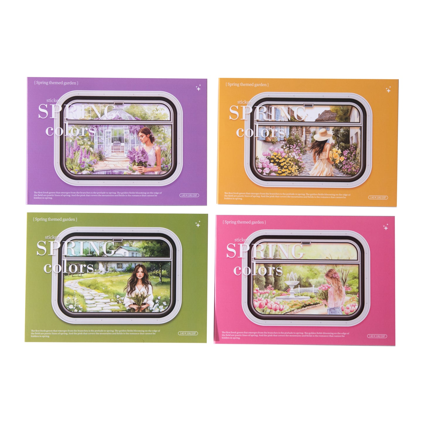 [2601-211] Spring Garden Journal Sticker Book