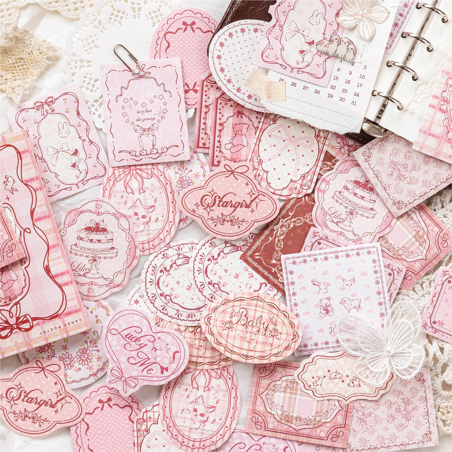 [2601-198] Candy Poetry Vintage Frame Notes