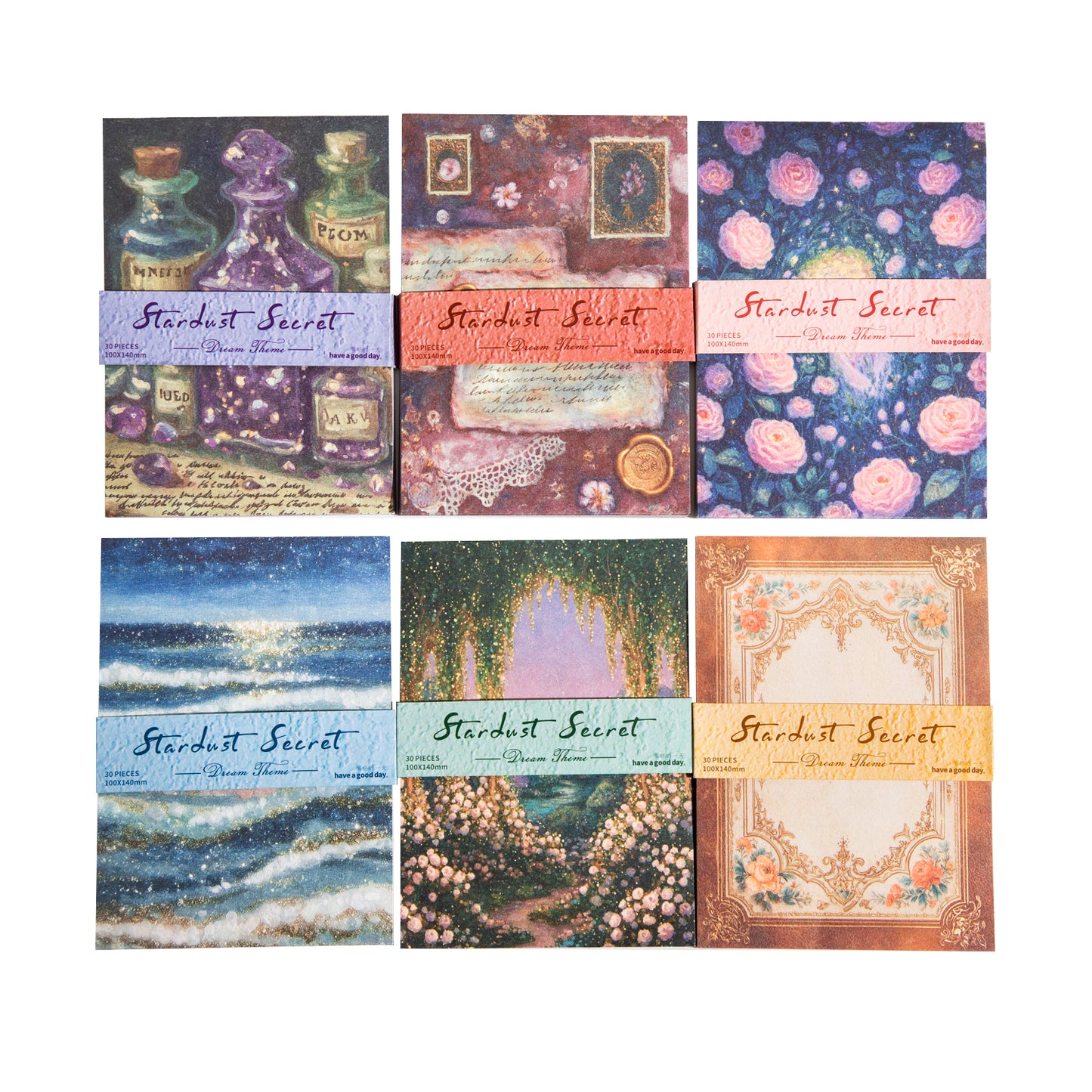 [2603-099] Fantasy Dream Journal Collage Paper 6 Styles