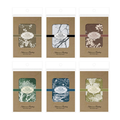 [2601-136] Botanical Texture Paper – Nature Collage Journaling Backgrounds (6 Designs)