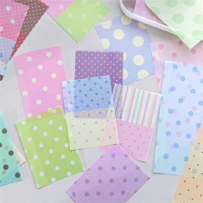 [2603-091] Dot Pattern Vellum Background Paper 4 Styles