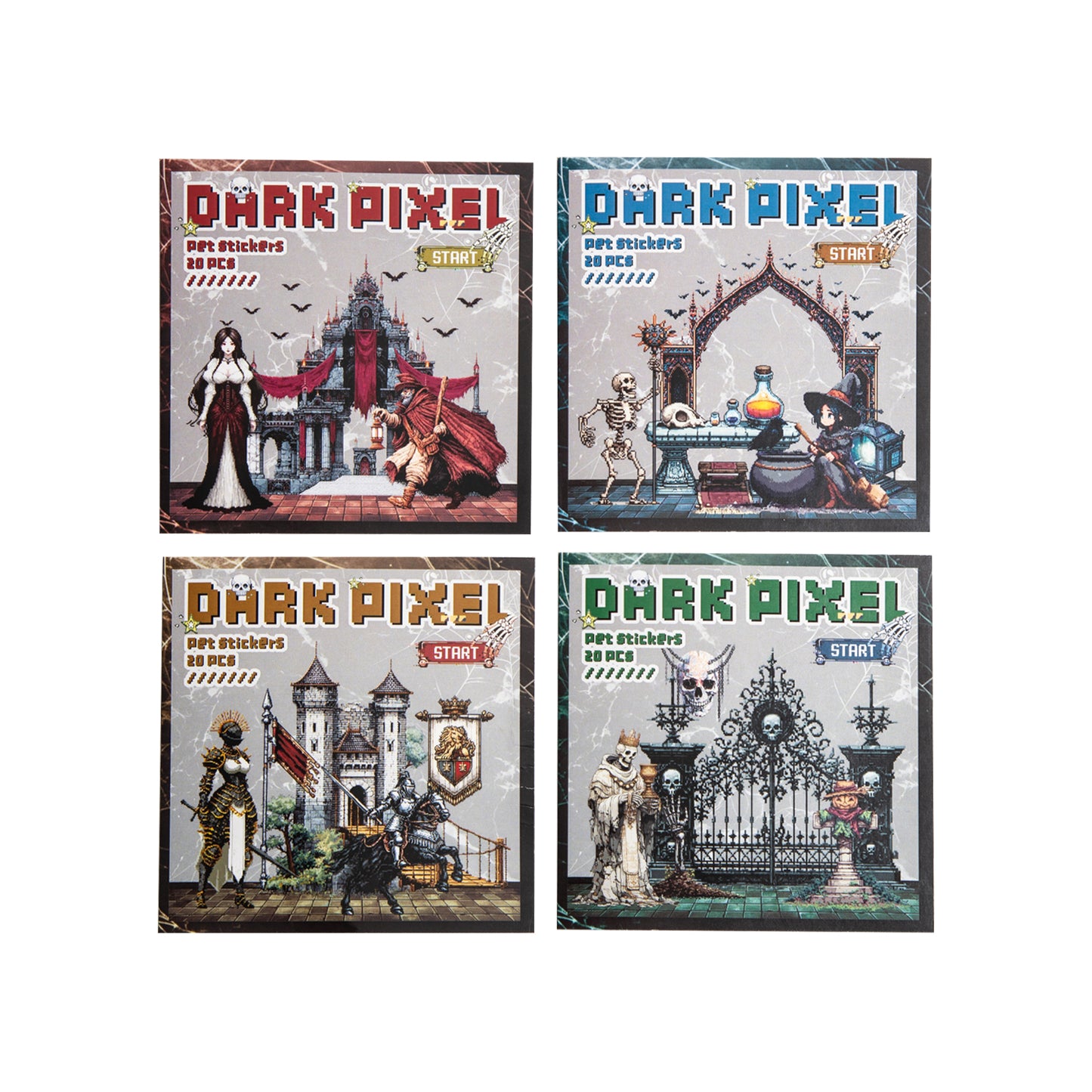 [2603-052] Gothic Dark Scene Stickers 4 Styles