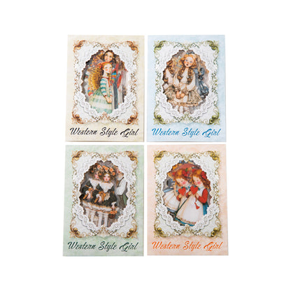 [2603-138] Vintage Girl PET Sticker Pack 4 Styles