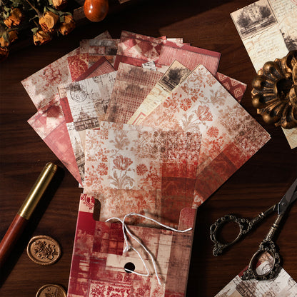 [2601-222] Deep Imprint Series Vintage Texture Journal Paper Set 30 Sheets