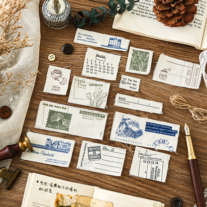 [2601-206] Handwritten Fabric Button Pack 4 Styles