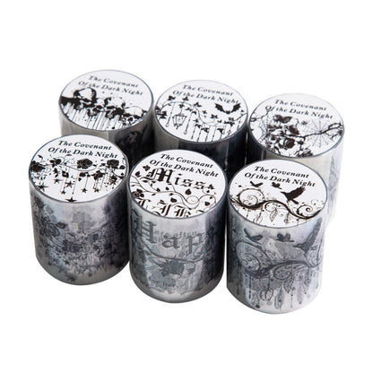 [2601-150] Gothic Rose PET Washi Tape – “Covenant of the Dark Night” Series (6 Designs)