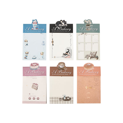 [2601-180] A Little Bakery – Memo Pad Collage Sticker Set (6 Designs)