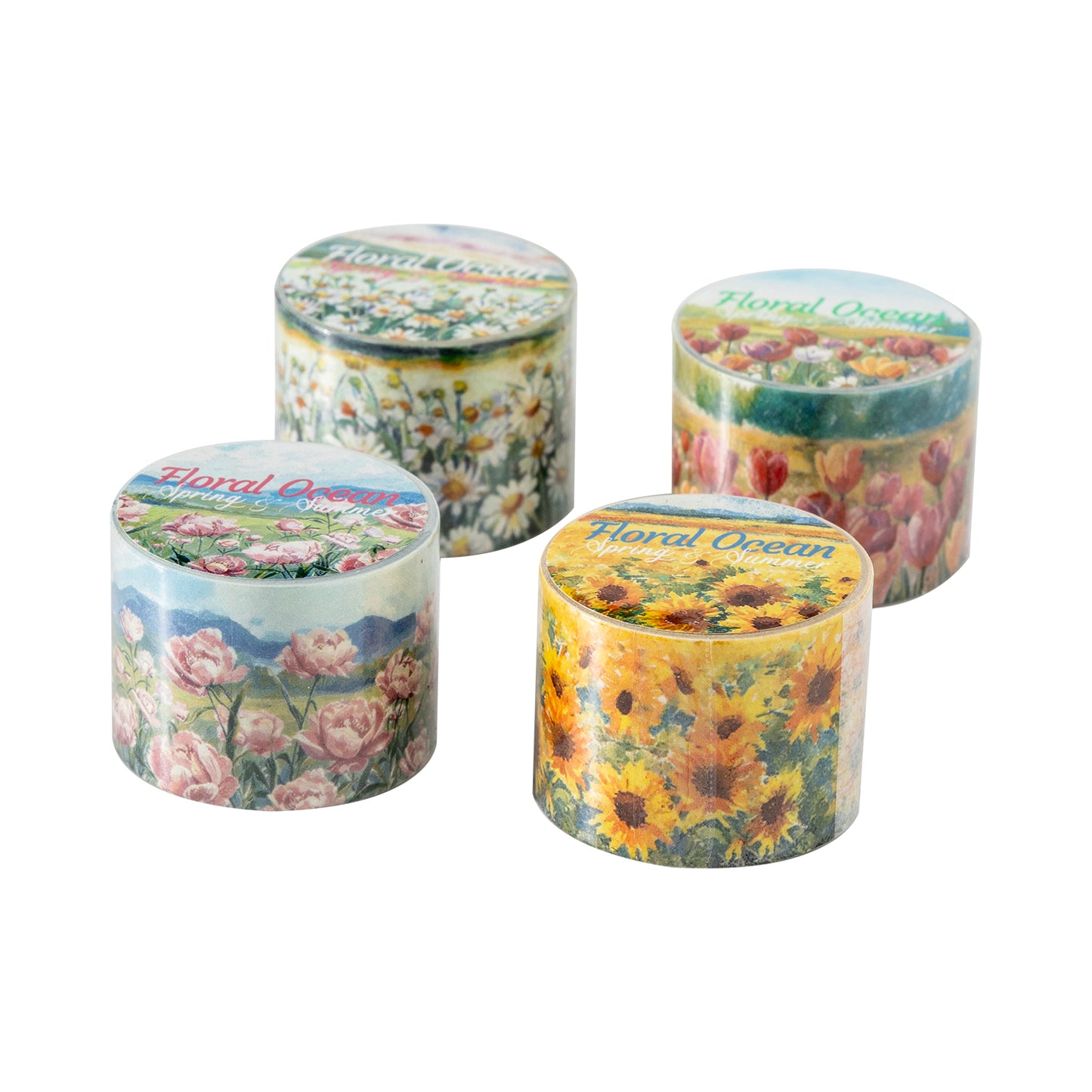 [2603-121] Floral Field Washi Tape 4 Styles