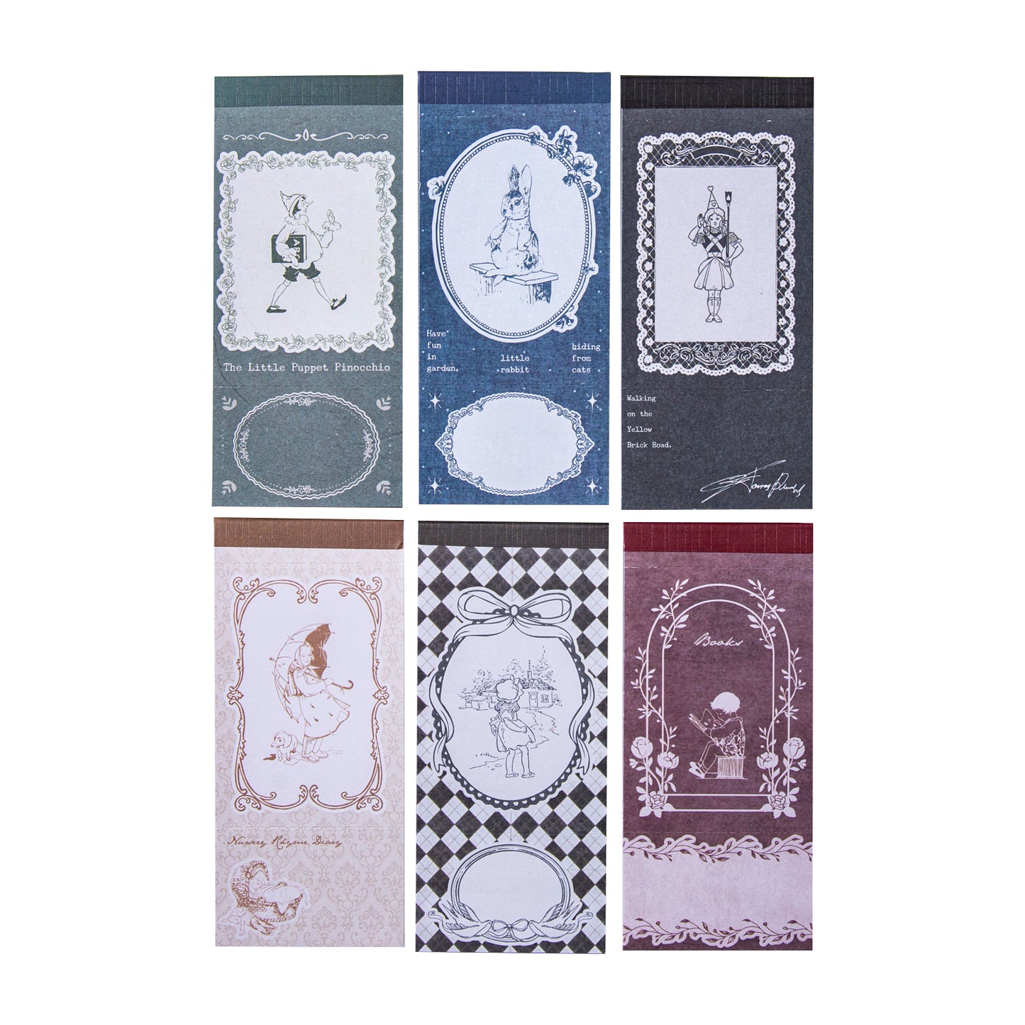 [2601-160] Fairy-Tale Little Happiness – Journal Memo Pad Set (6 Designs)