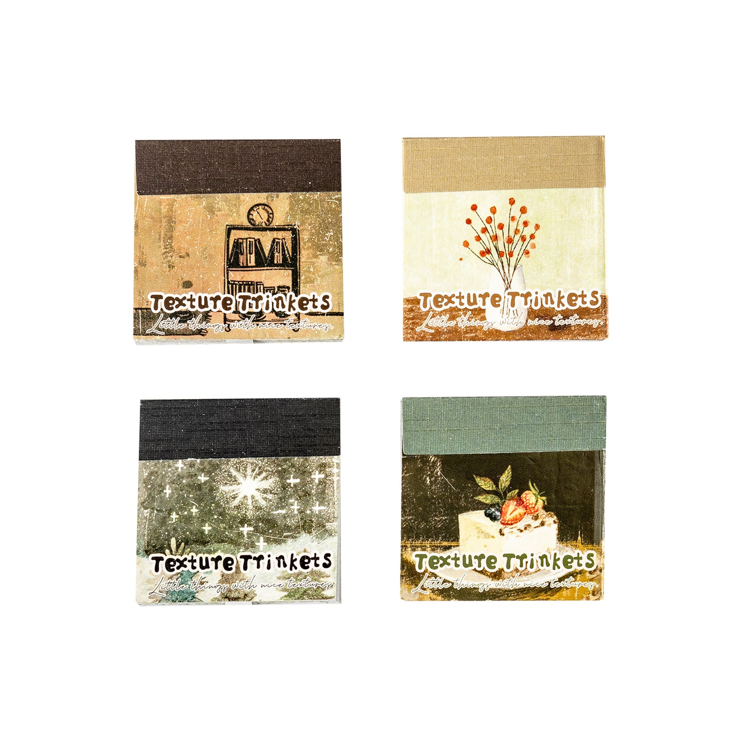 [2603-102] Mini Square Lifestyle Sticker Book 4 Styles