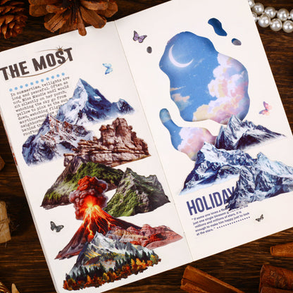 [2601-212] Vintage Mountain Landscape Sticker Pack