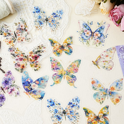 [2603-016] Floral PET Decorative Stickers 6 Styles