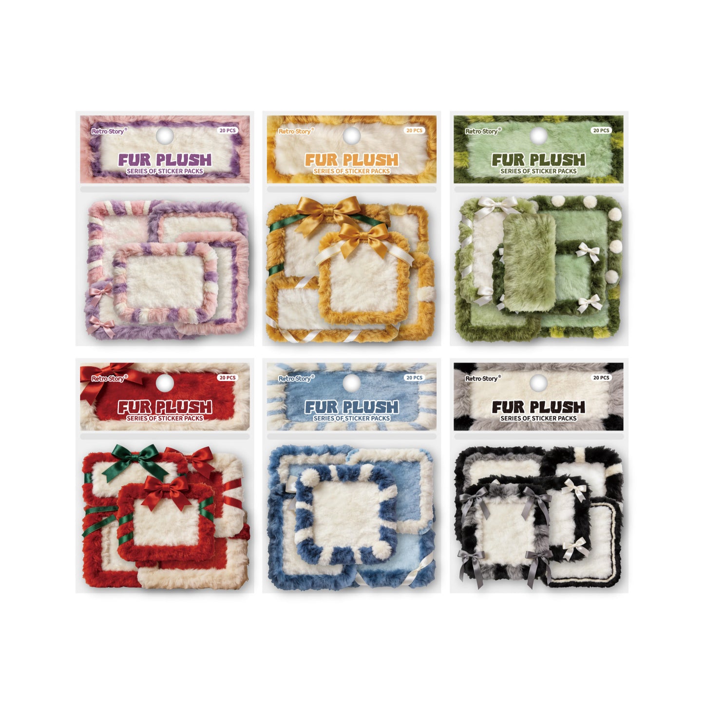 [2603-107] Embroidered Patch Journal Collage Stickers 6 Styles