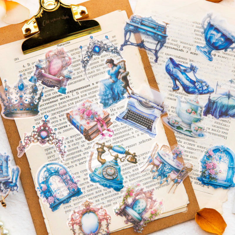 [2603-127] Dreamy Vintage Journal Collage Stickers 6 Styles
