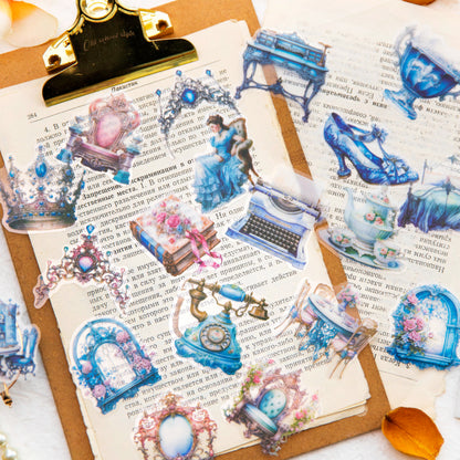 [2603-127] Dreamy Vintage Journal Collage Stickers 6 Styles