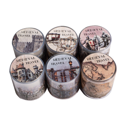 [2603-093] Medieval Travel Scene PET Tape 6 Styles