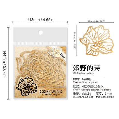 [2601-172] Poem of the Wild – Vintage Botanical Lace Paper Set (4 Designs)