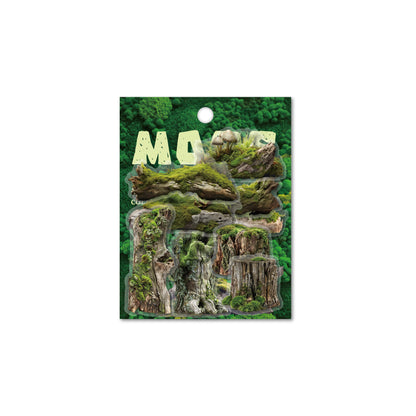 [2601-148] Moss & Stone Botanical Stickers – Nature Collage Journal Pack (6 Designs)