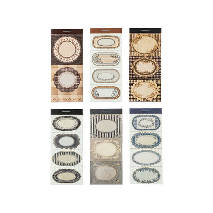 [2601-237] Vintage Floral Label Sticky Notes 6 Styles
