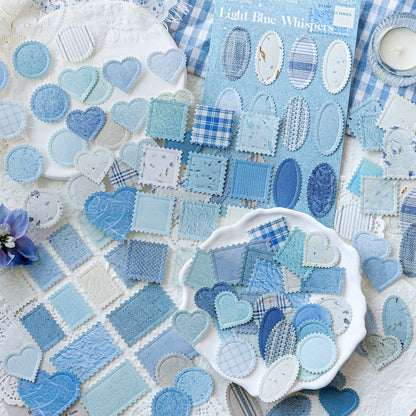 [2602-017] Embossed Kraft Paper Sticker Set 4 Styles