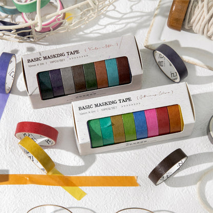 [2601-205] Vintage Life Washi Tape Set 10 Rolls 6 Styles