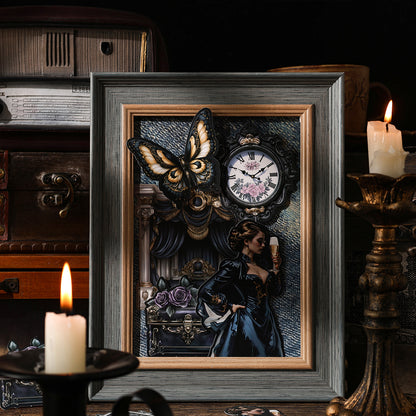 [2601-176] Twilight Letter – Gothic Vintage Character Sticker Set (6 Designs)