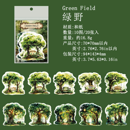 [2601-169] Forest Reverie – Vintage Woodland Stickers (4 Designs)