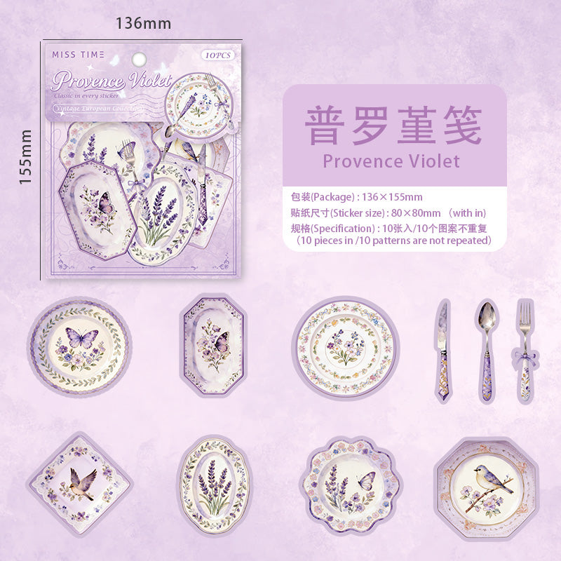 [2603-048] European Tableware Stickers 6 Styles