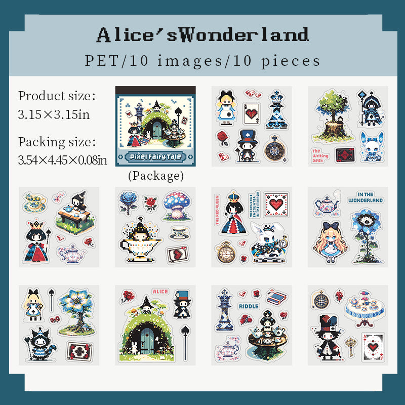 [2603-139] Pixel Fairy Tale PET Sticker Book 4 Styles