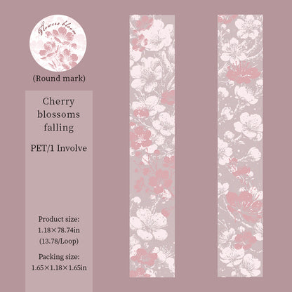 [2601-186] Blooming Dawn Botanical PET Washi Tape