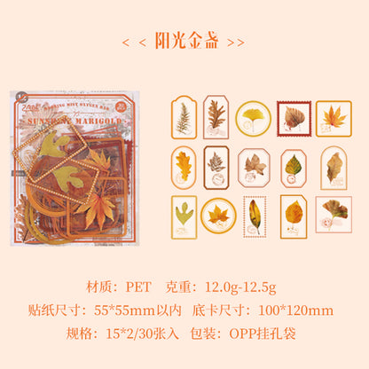 [2603-063] Transparent Vintage Floral Stickers 6 Styles