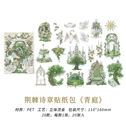 [2603-116] Luxury Vintage PET Sticker Pack 4 Styles