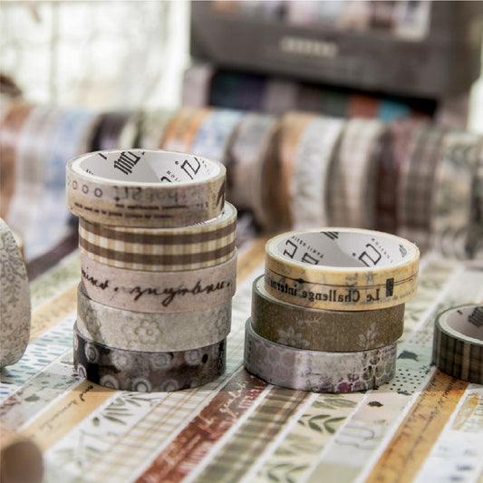 [2601-205] Vintage Life Washi Tape Set 10 Rolls 6 Styles