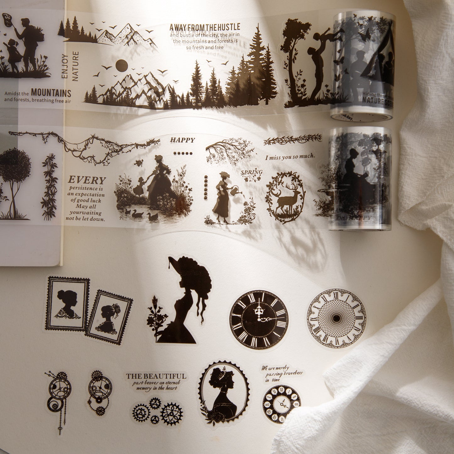 [2603-053] Vintage European Die Cut Tape 6 Styles
