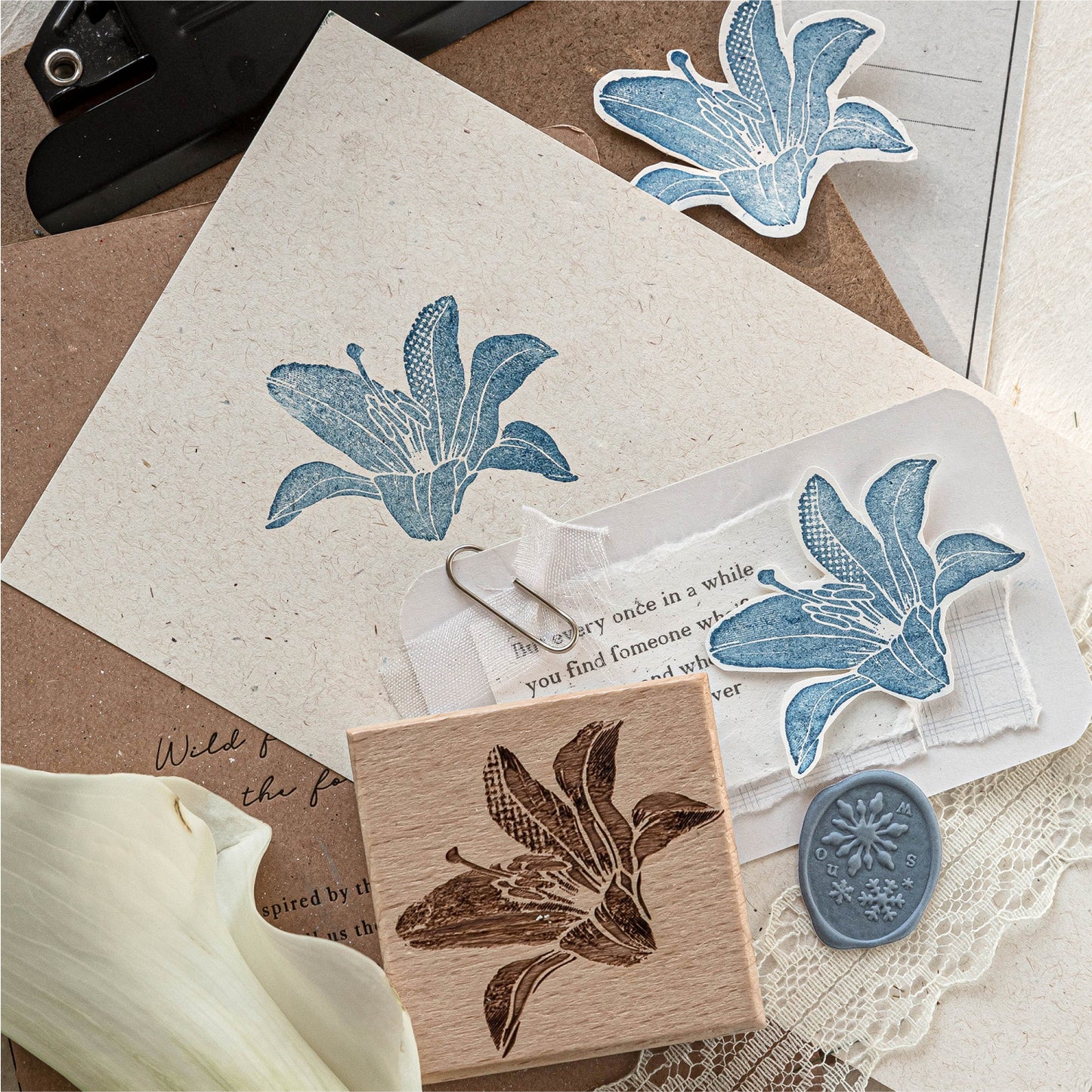 [2601-199] Moc Card Silent Mystery Wooden Stamps
