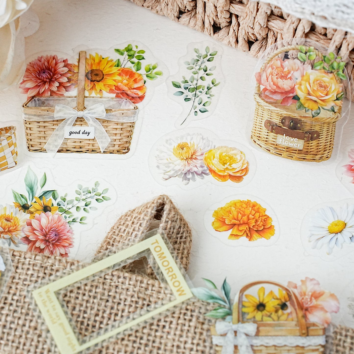 [2603-065] Modern Minimalist Floral Stickers 6 Styles