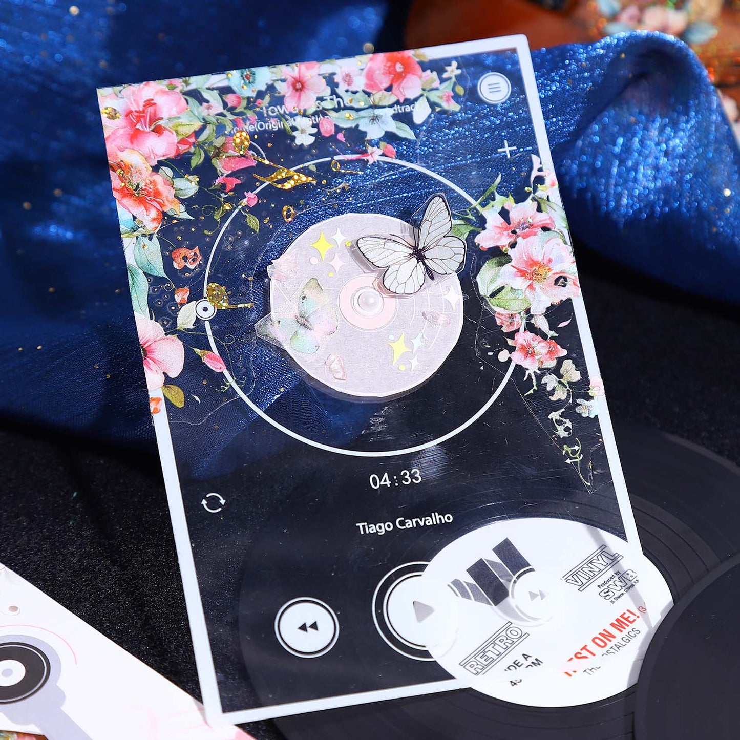 [2601-170] Floral Melody – Gilded Flower Music Stickers (6 Designs)