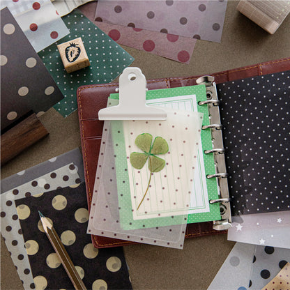 [2603-091] Dot Pattern Vellum Background Paper 4 Styles