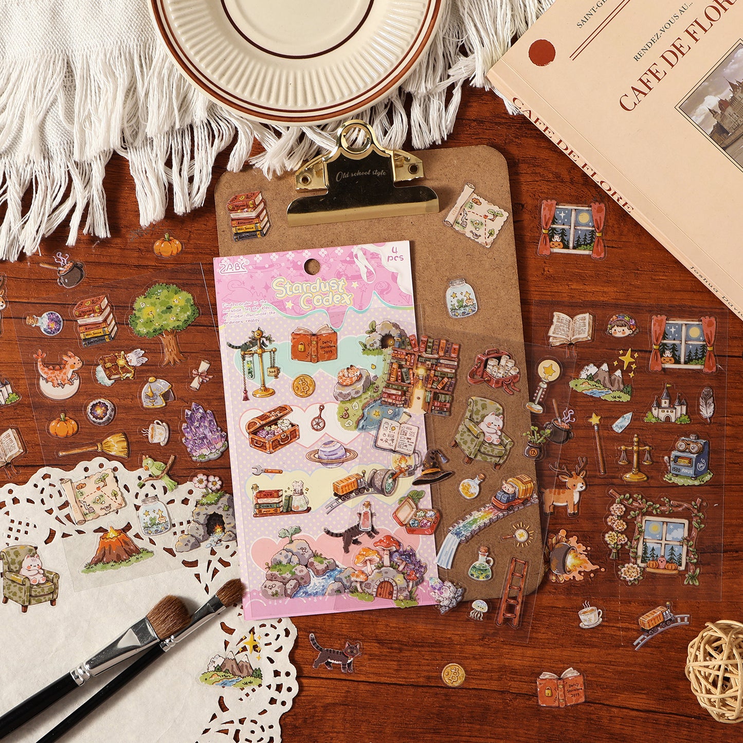 [2603-020] PET Food and Lifestyle Sheet Stickers 4 Sheets