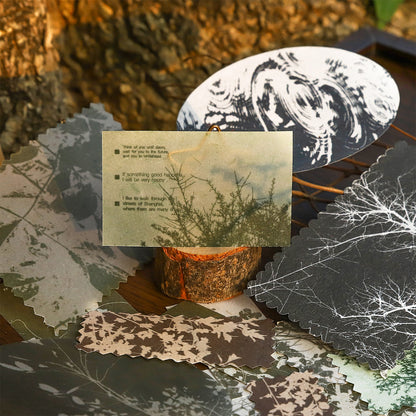 [2601-136] Botanical Texture Paper – Nature Collage Journaling Backgrounds (6 Designs)