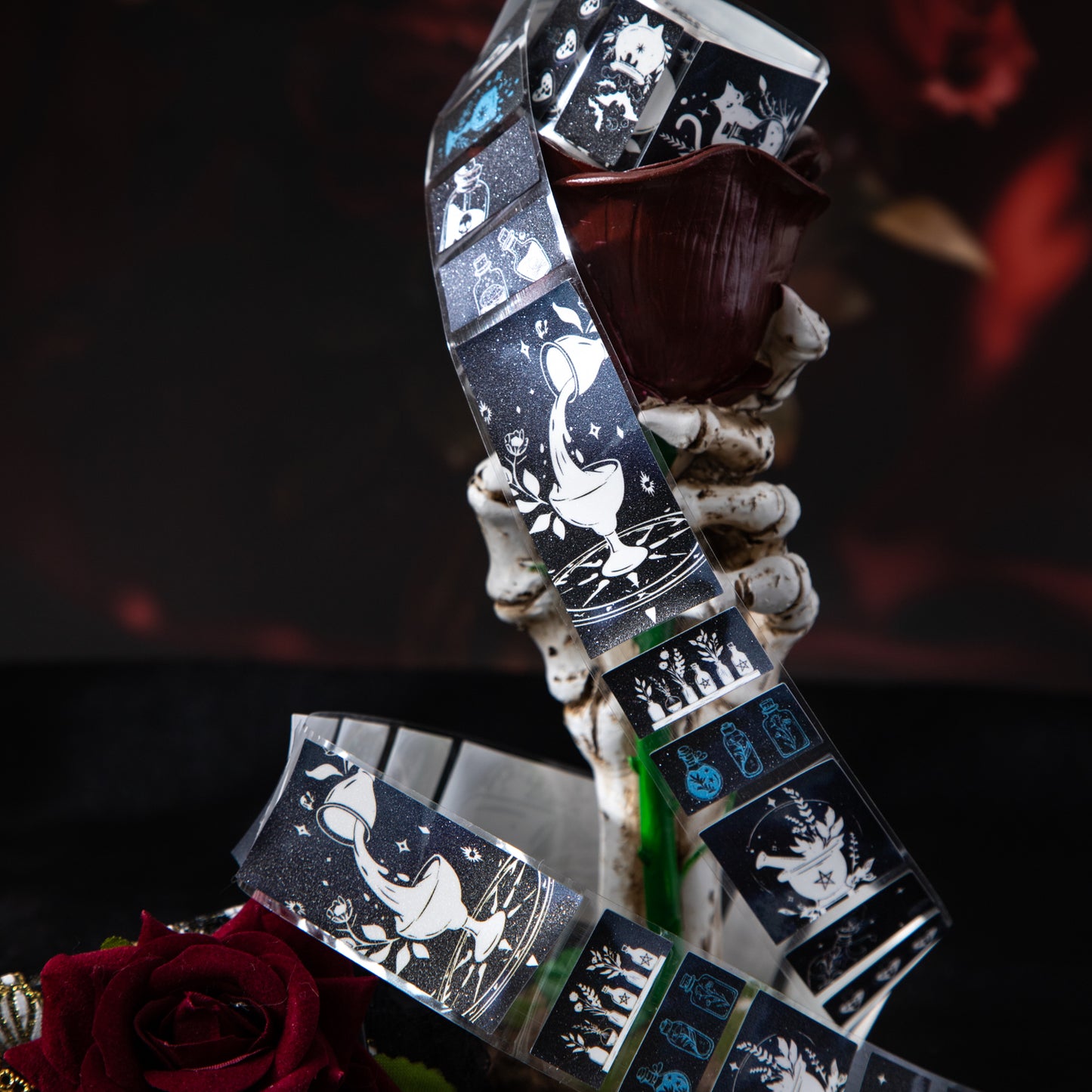 [2602-008] Gothic Dark Collage Tape 6 Styles