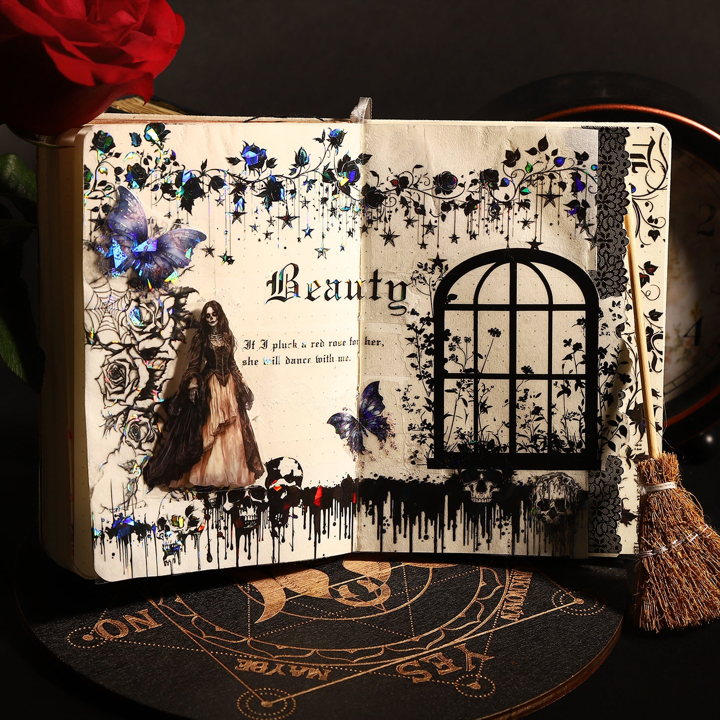 [2601-150] Gothic Rose PET Washi Tape – “Covenant of the Dark Night” Series (6 Designs)