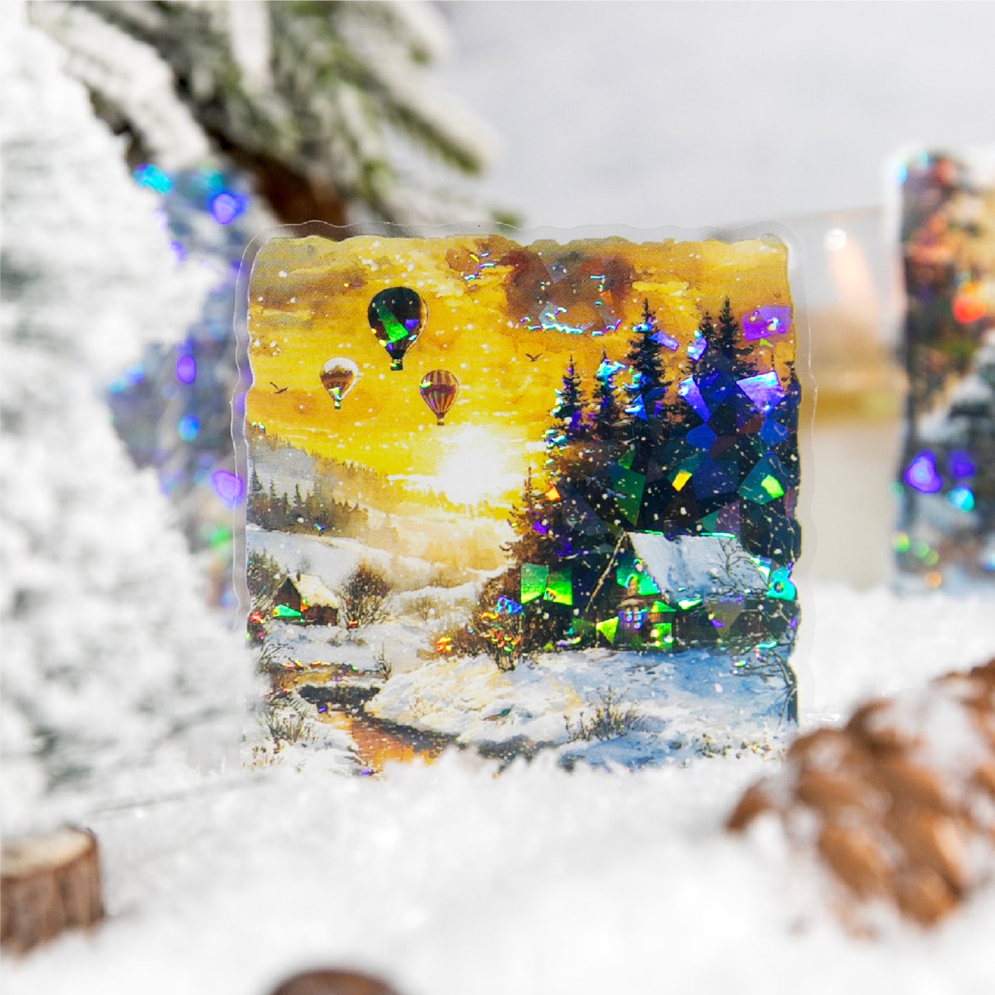 [2601-194] Snowfall Sound Winter Scene Stickers